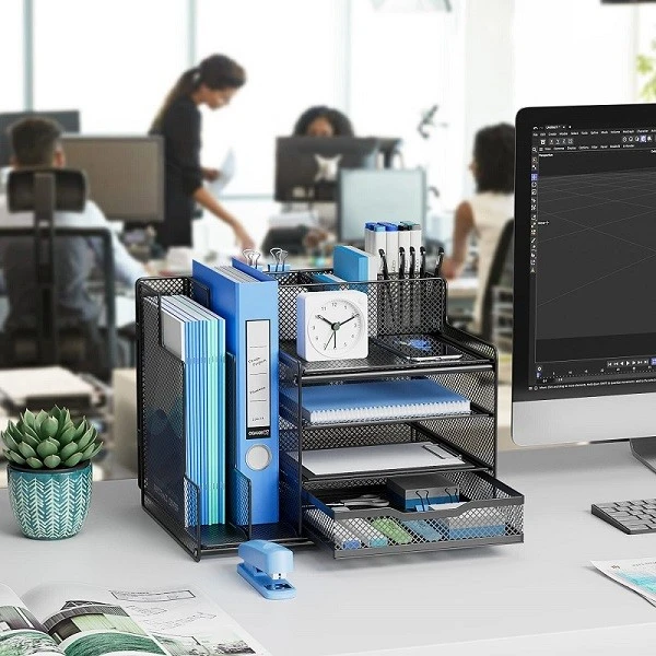 metal desk file organizer